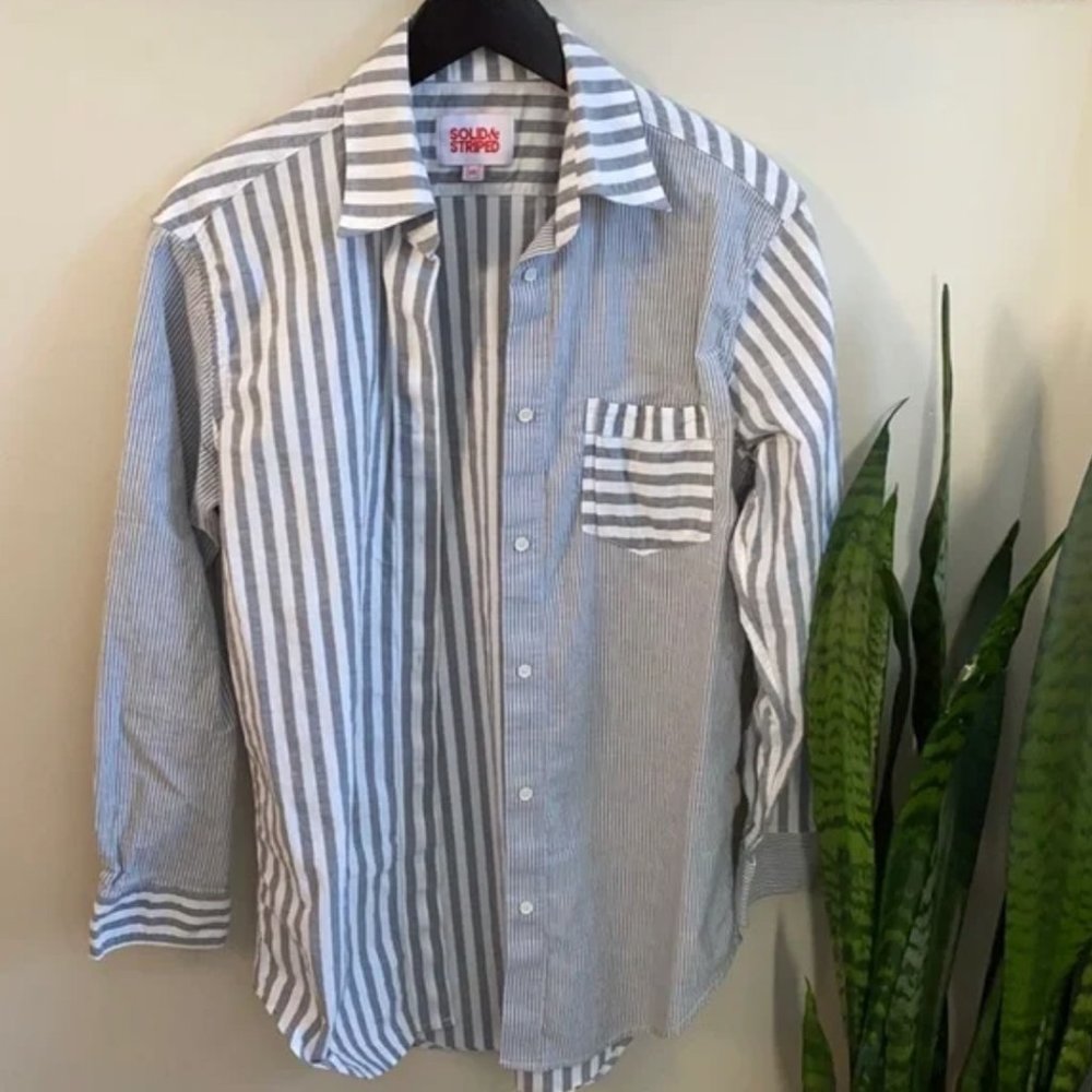 Solid & Striped Cotton Shirt